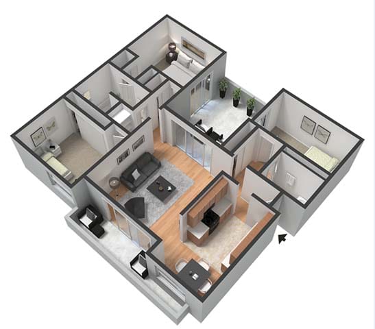 the hayes apartment homes apartments for rent in chesterfield mo 63146 floor plan  at Park Avenue Apartments, California