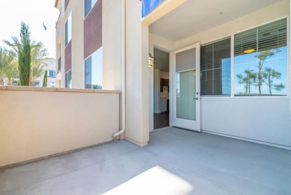 Balcony view at Portola Senior Apartments, Carlsbad, 92010