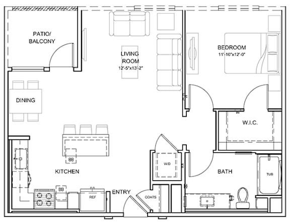A4 Floor Plan at Pradera Apartments, San Ramon, 94582