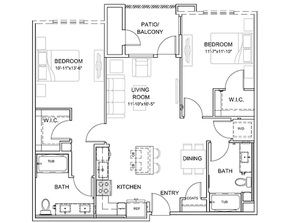 Floor Plan  B2 Floor Plan at Pradera Apartments, CA, 94582