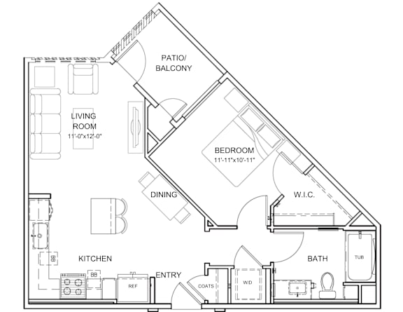 Pradera 1 Bed 1 Bath A1 at Pradera Apartments San Ramon, California 94582
