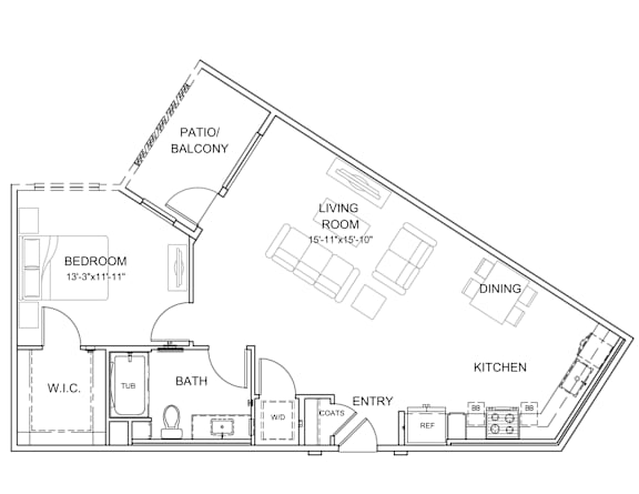 Pradera 1 Bed 1 Bath A5 at Pradera Apartments San Ramon, California 94582