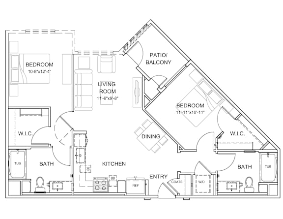 Pradera 2 Bed 2 Bath B1 at Pradera Apartments San Ramon, California 94582