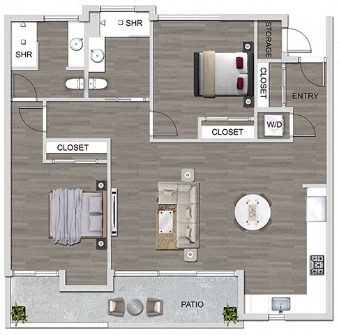 2 bed 2 bath at The Lucky Apartments, Culver City, 90066