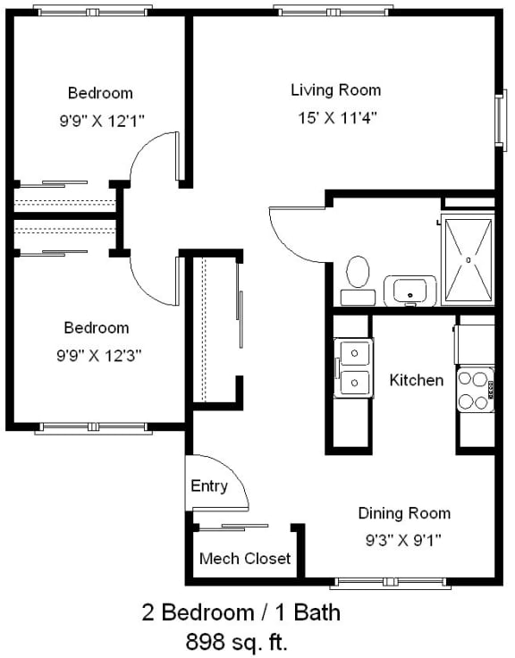 a floor plan of a house with a bedroom and a living room