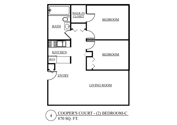 a floor plan of a house with a bedroom and a living room