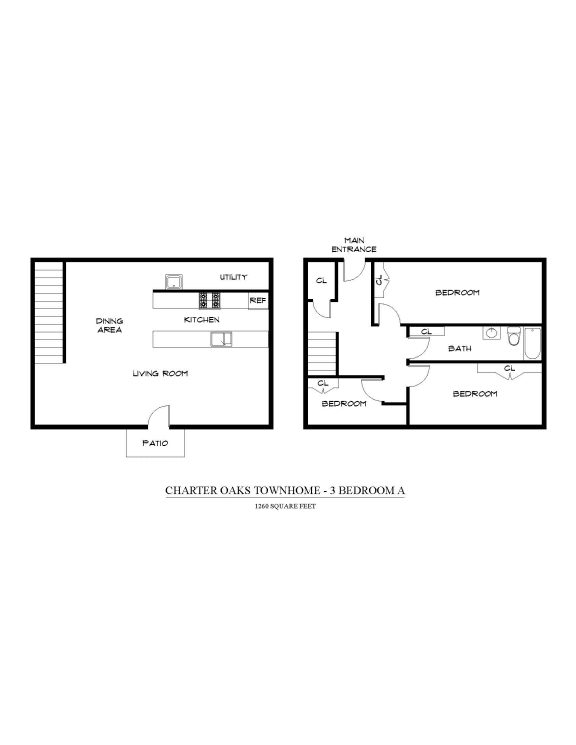 a schematic diagram of two floor plans of a church