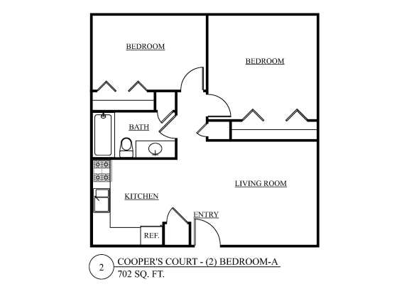 a floor plan of a house with a bedroom and a living room