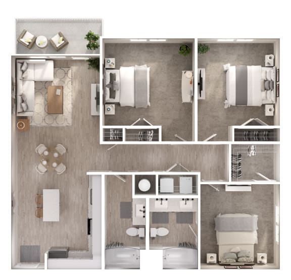 C1 Floor Plan at Estraya Boerne, Texas