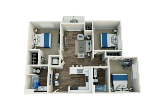 The Lexington Floor Plan at Vues on Gordon, Los Angeles, 90028