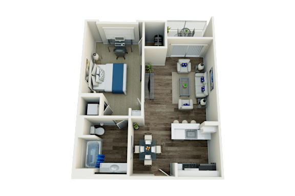 E Floor Plan at Vues on Gordon, Los Angeles California