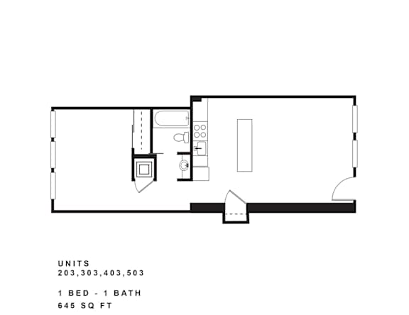 Floor Plan  a floor plan of a small house with a bedroom and a bathroom