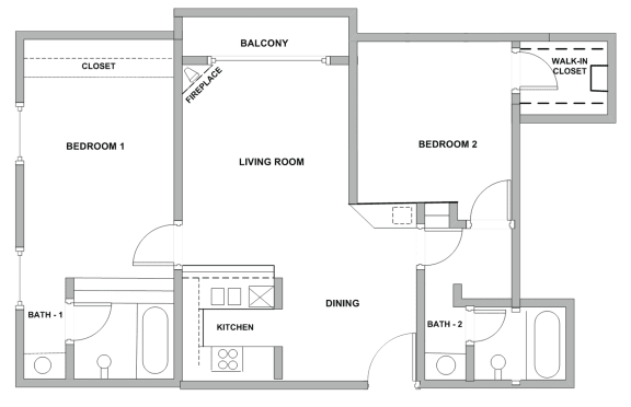 Floor Plans of Kingsley Tower Apartments in Los Angeles, CA