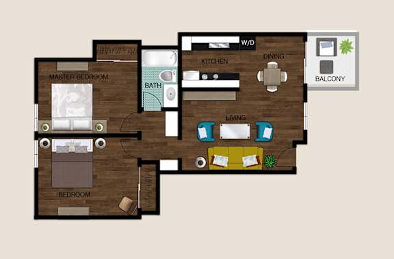 Floor Plan  a floor plan of a room with a bedroom and a living room