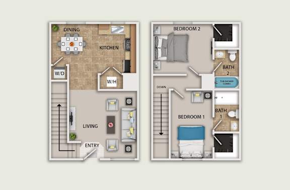 Floor Plan  a floor plan is shown with two different layouts