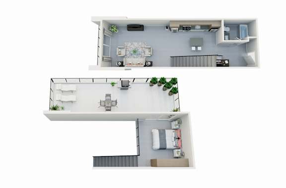 Floor Plan  a floor plan of a 1 bedroom floor plan with a bathroom and a living room