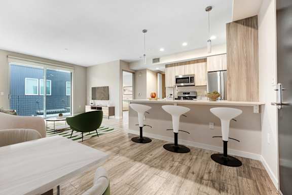 Studio Kitchen at The Blvd Lofts, Encino, 91436