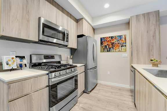 Fully Furnished Kitchen at The Blvd Lofts, Encino California