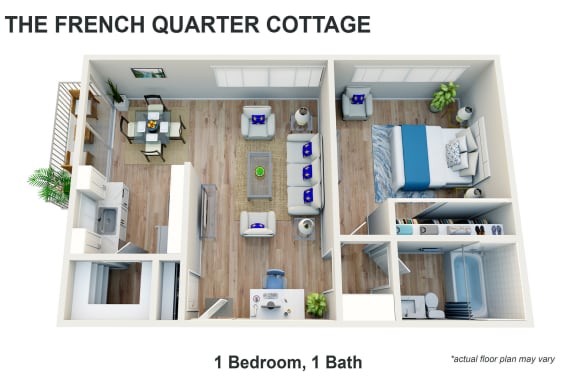 a floor plan of the french quarter cottage