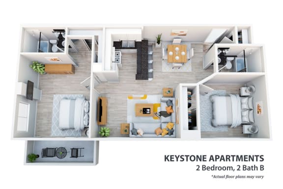 a floor plan of keystone apartments