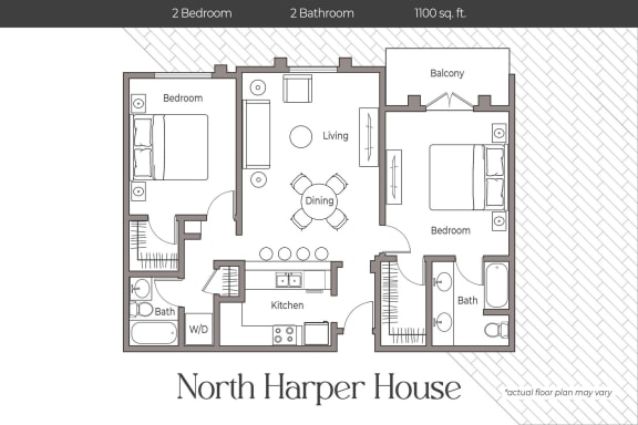 a floor plan of north hanger house