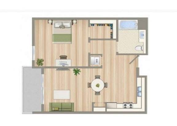 C Floor Plan C Floor Plan at Seventh West Apartments, Santa Monica California