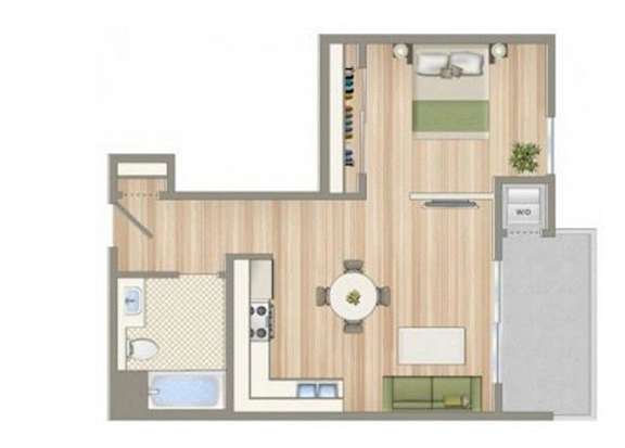 M Floor Plan M Floor Plan at Seventh West Apartments, Santa Monica, CA