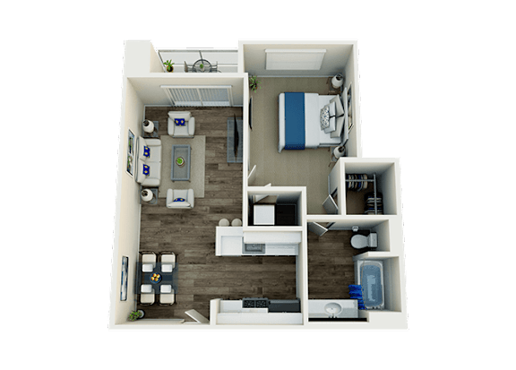 A4 Floor Plan at Vues on Gordon, California, 90028