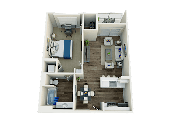 E Floor Plan E Floor Plan at Vues on Gordon, Los Angeles California
