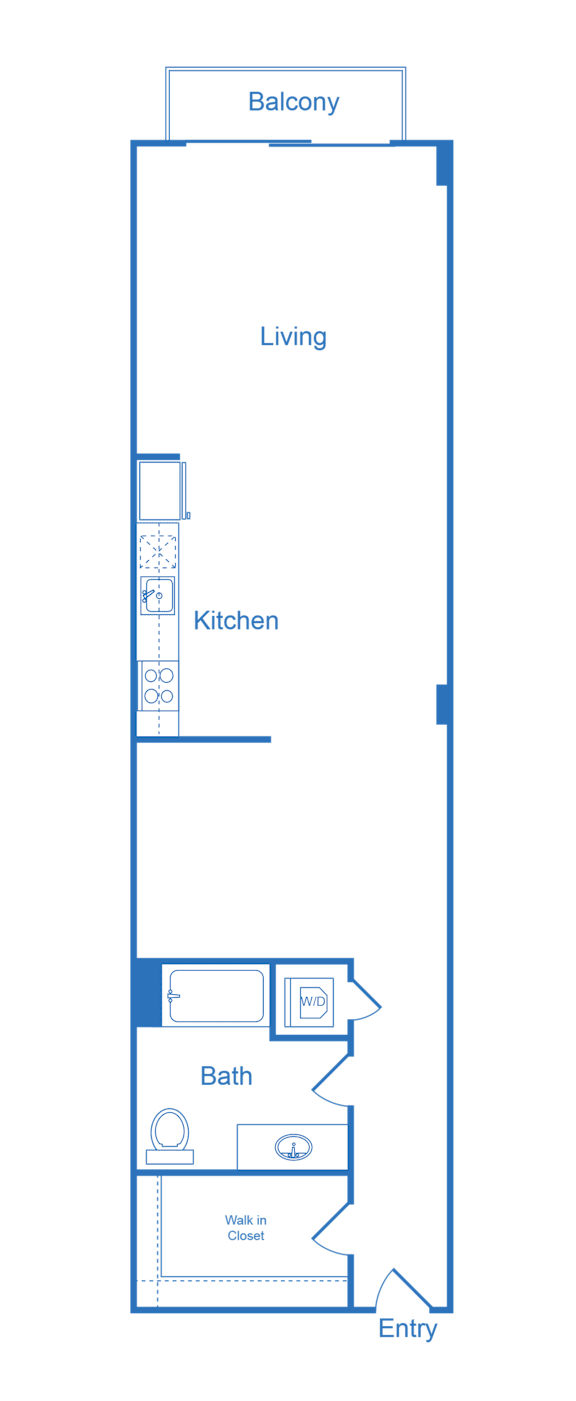 Floor Plan  A floor plan of a house with labeled rooms such as Living, Kitchen, Bath, and Entry.