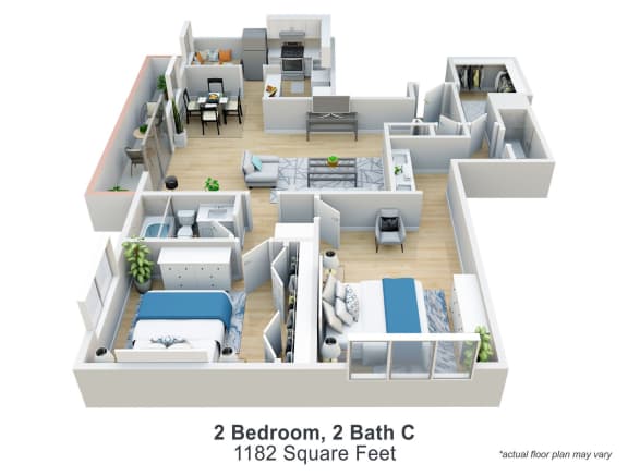 3 bedroom 2 bath c 112 square feet floor plan  the crossings