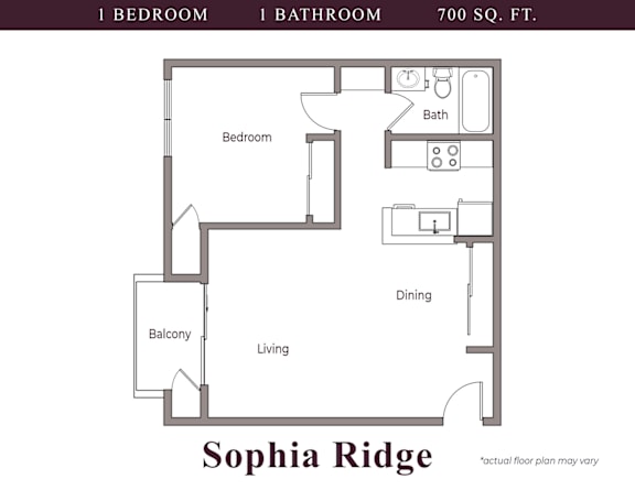 Floor Plan  a floor plan of a studio apartment with a bedroom and living room