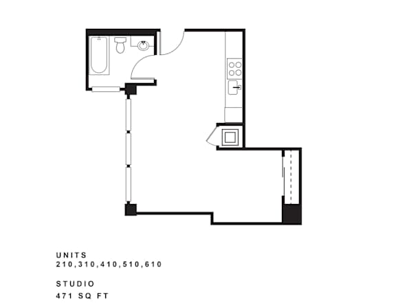 Floor Plan  a floor plan of a studio apartment with a bedroom and a loft