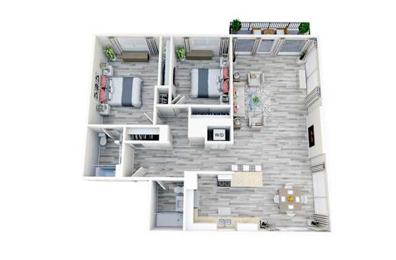 a floor plan of a home with a bedroom and a living room
