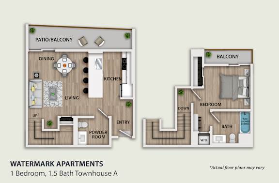 a floor plan of a small apartment with a bathroom and a bedroom