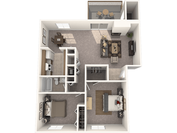  Floor Plan The Nest: Two Bedroom Apartment