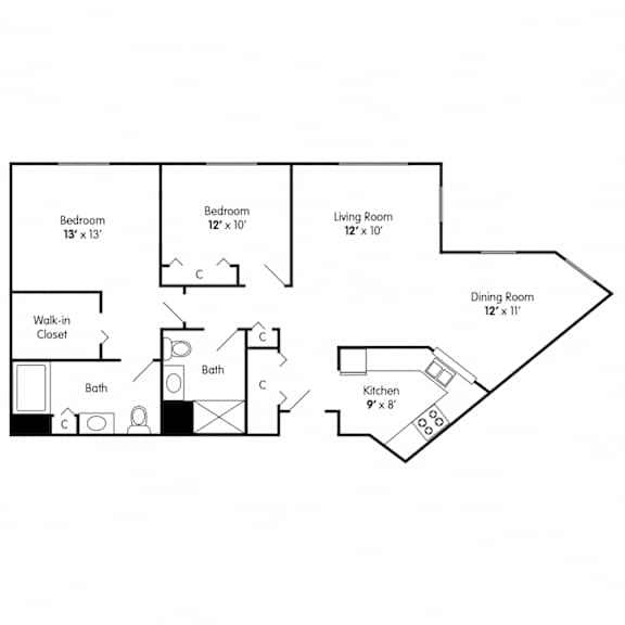 Two Bedroom Apartment in Racine WI