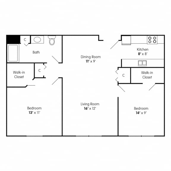 Two Bedroom Apartment Racine WI