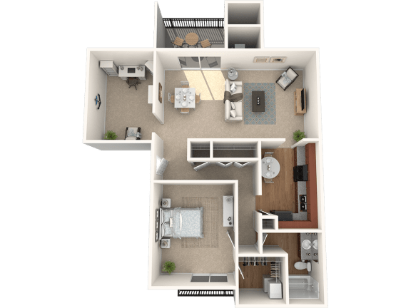 Floor Plan  Keystone Crossing Apartment Two Bedroom