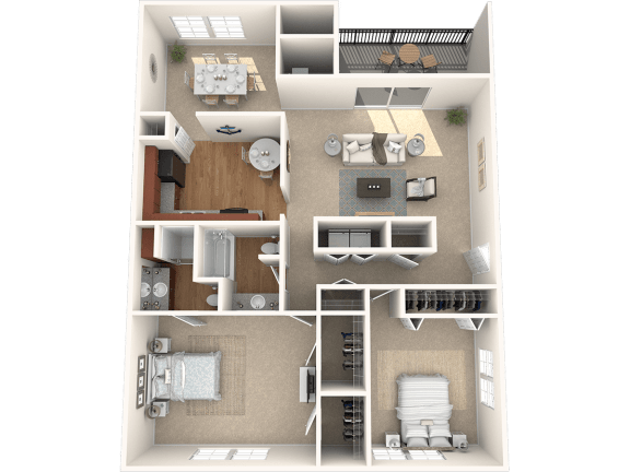 Floor Plan  Keystone Crossing Apartment Three Bedroom