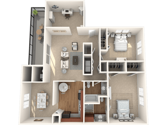 Floor Plan  North Keystone Apartments for Rent