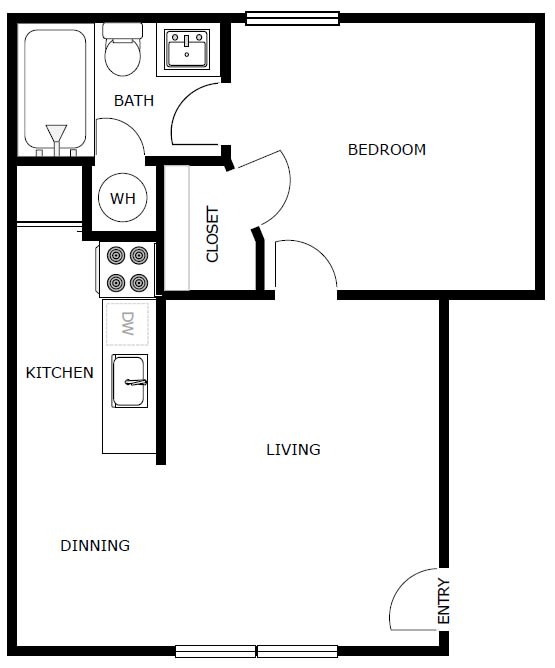 One Bedroom One Bathroom