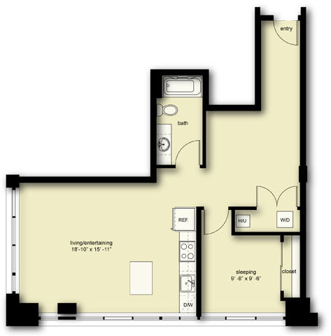 B2 Floor Plan at Stadium Place, Seattle