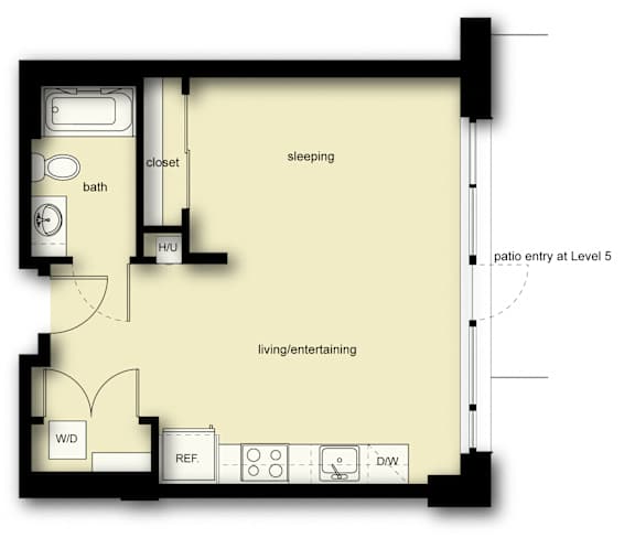 A4 Floor Plan at Stadium Place, Seattle, WA, 98104