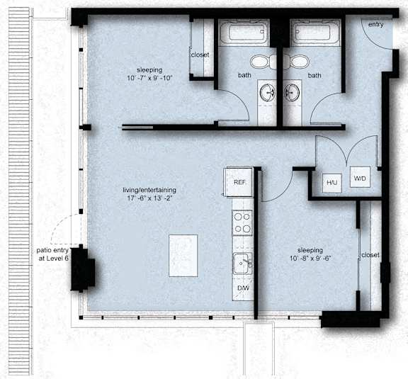 C8 Floor Plan C8 Floor Plan at Stadium Place, Seattle, WA, 98104