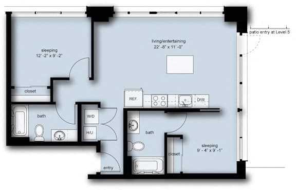C9 Floor Plan at Stadium Place, Seattle