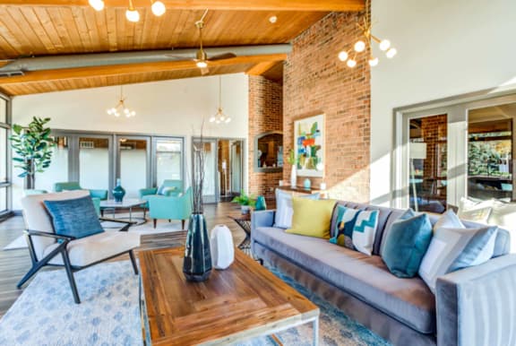 Interior lobby at fifty9 Grove Apartments, Naperville, Illinois