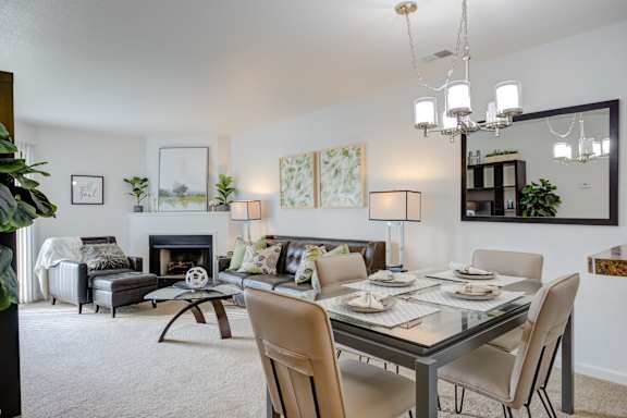 Bright Dining Room at Heather Ridge Apartments, Westland, MI