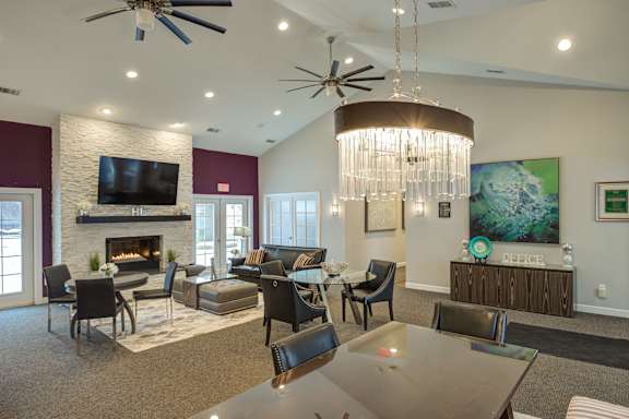 Clubhouse Living Room at Hidden Lakes Apartments, Clarkston, 48346