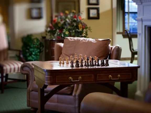 A chess board at Highlands at Warwick Apartments, Lilitz, Pennsylvania